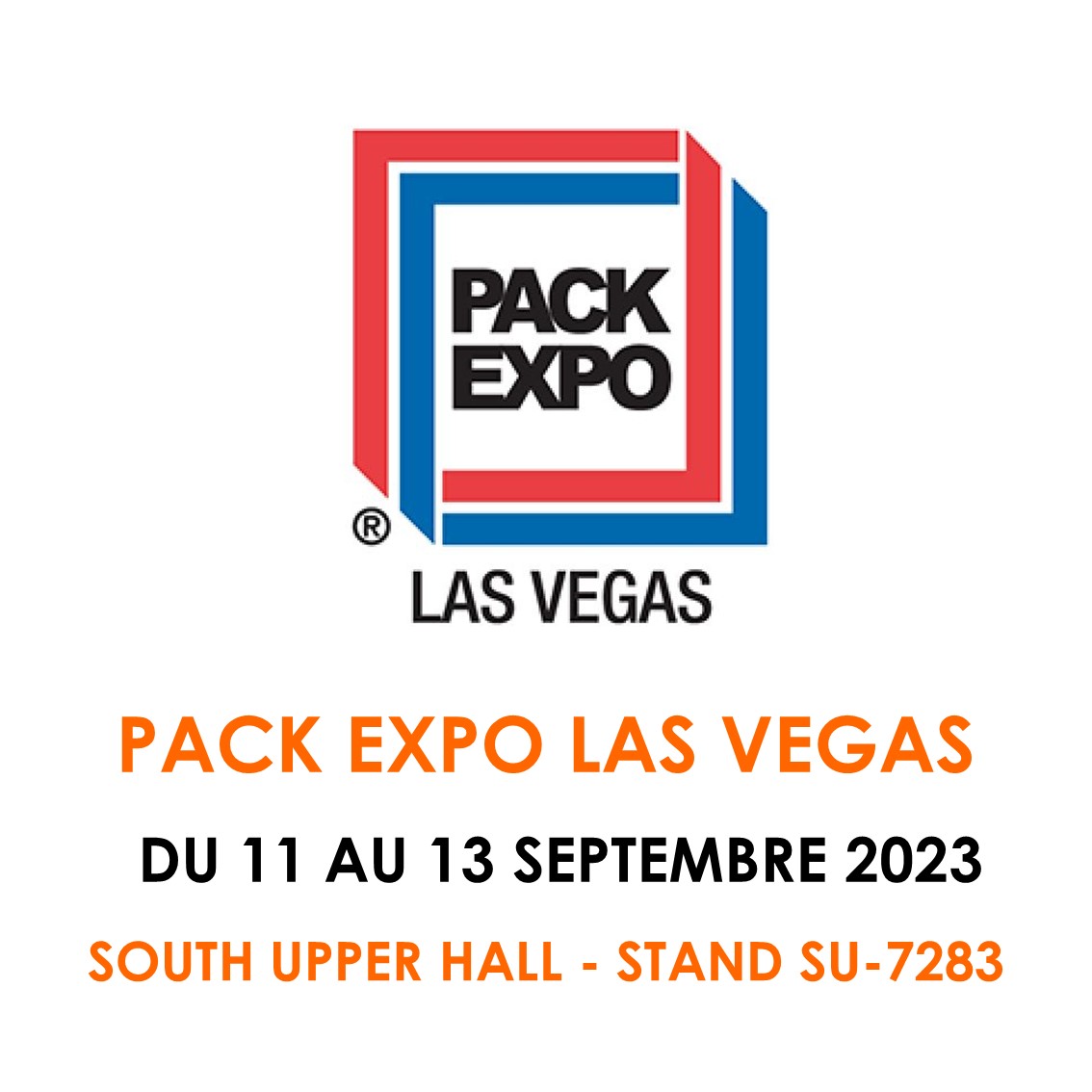 Pack Expo Las Vegas du 11 au 13 septembre 2023 TCM Solutions